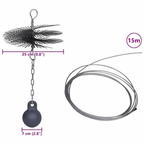 SZCZOTKA KOMINOWA ŚREDNICA 25CM