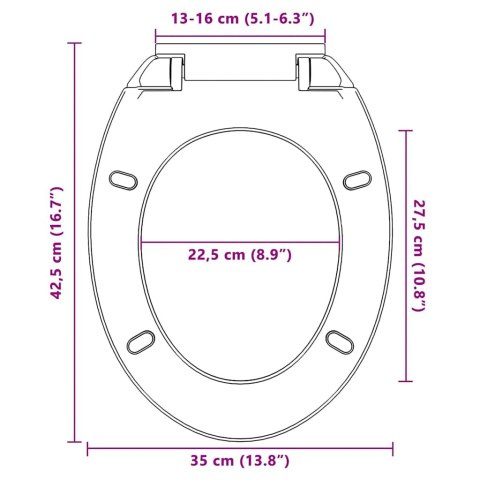 CICHO ZAMYKANA DESKA SEDESOWA SZARA OWALNA