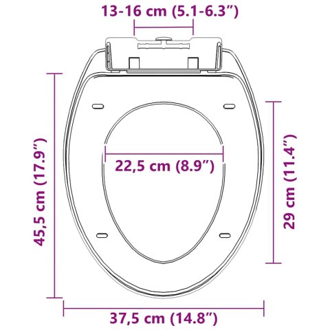 DESKA SEDESOWA WOLNOOPADAJĄCA Z SZYBKOZŁĄCZEM CZARNA
