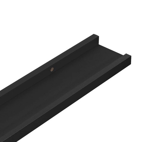 PÓŁKI ŚCIENNE NA ZDJĘCIA 2 SZT CZARNE 40X9X3CM