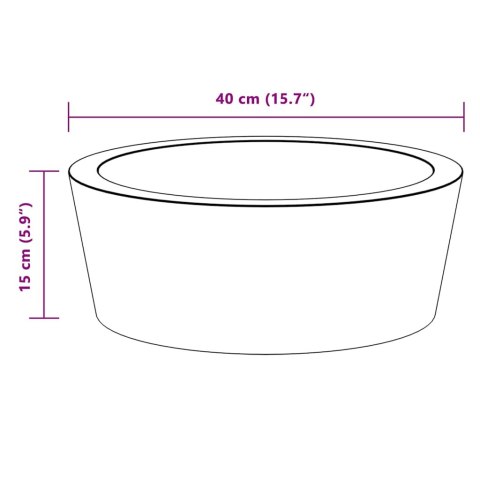 UMYWALKA CZARNA Ø40X15CM MARMUROWA