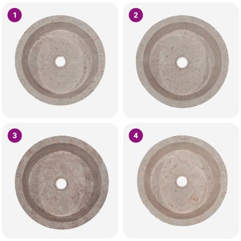 UMYWALKA NABLATOWA MARMUROWA OKRĄGŁA SZARA 40CM RĘCZNIE ROBIONA