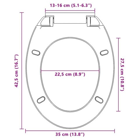 VidaXL Cicho zamykana deska sedesowa, jasnoszara, owalna