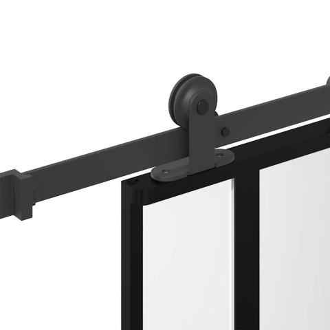 DRZWI PRZESUWNE Z ZESTAWEM OKUĆ SZKŁO HARTOWANE I ALUMINIUM