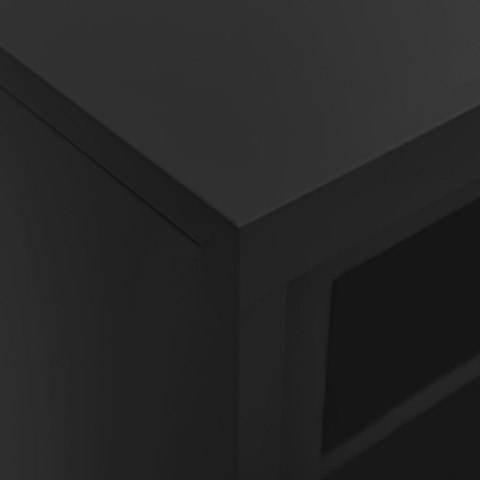 SZAFKA Z DRZWICZKAMI PRZESUWNYMI ANTRACYT 90X40X90CM STAL