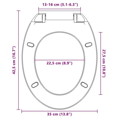 WOLNOOPADAJĄCA DESKA SEDESOWA MORELOWA OWALNA