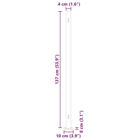 WYSUWANA MARKIZA BOCZNA NA TARAS 140X600CM SZARA