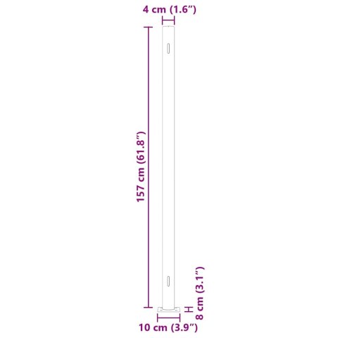 WYSUWANA MARKIZA BOCZNA NA TARAS 600X 160CM SZARA