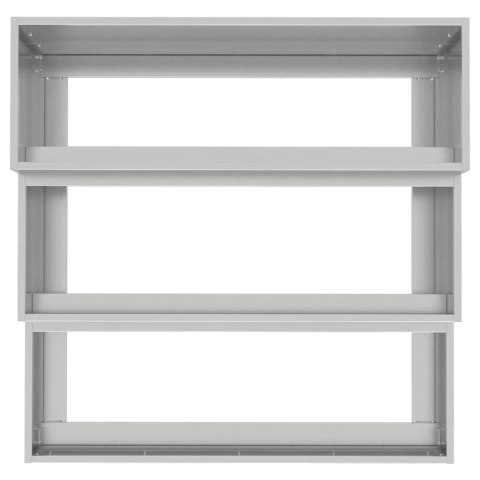 DONICZKA OGRODOWA SREBRNY 90X90X35CM STAL NIERDZEWNA