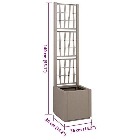 DONICZKA OGRODOWA SZARY 36X36X140CM POLIPROPYLEN