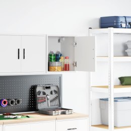 VidaXL Garażowa szafka ścienna Biała z drewna klejonego