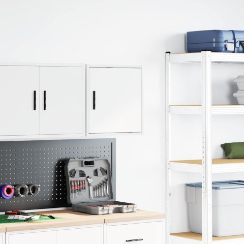 VidaXL Garażowa szafka ścienna Biała z drewna klejonego