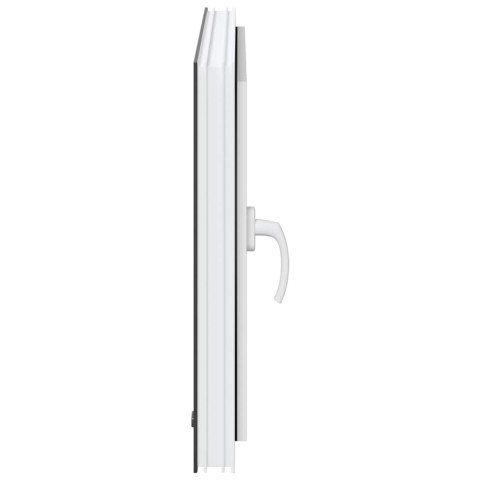 VidaXL Okno piwniczne "RISOR" 80x70 cm uchylno-rozwierne DIN prawe antracyt