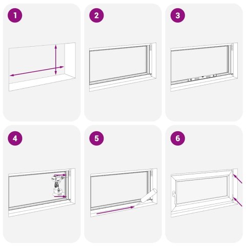 VidaXL Okno piwniczne "RISOR" 80x70 cm uchylno-rozwierne DIN prawe antracyt