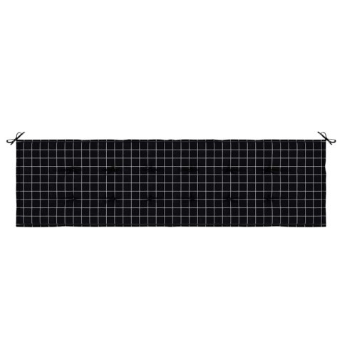 PODUSZKA NA ŁAWKĘ OGRODOWĄ KRATA CZARNY 180X50X4CM