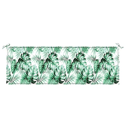 PODUSZKA NA ŁAWKĘ OGRODOWĄ KWIATOWY ZIELONY 150X50X4CM