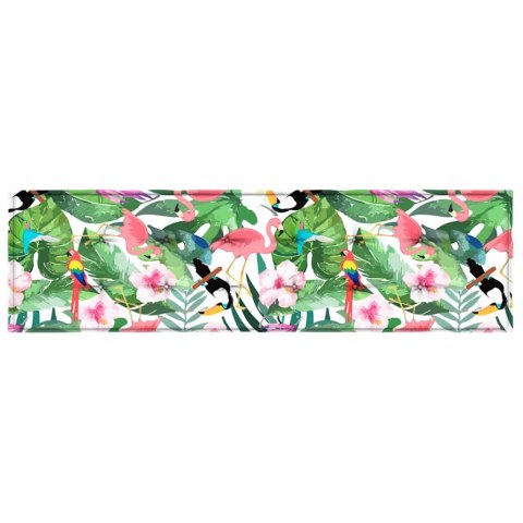 PODUSZKA NA ŁAWKĘ OGRODOWĄ ZIELONY I RÓŻOWY 180X50X4CM