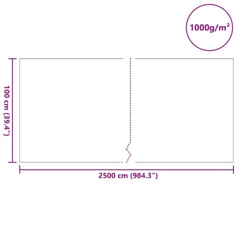 VidaXL Polar do basenu Szary 1 x 25 m Poliester i bawełna