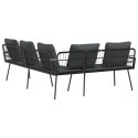 VidaXL Sofa z poduszką Szary 61.5 x 123 x 82cm Metal