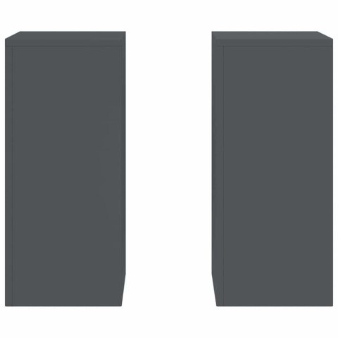 VidaXL Stojak na rośliny 2 pcs Antracyt 24 x 24 x 55 cm Stal