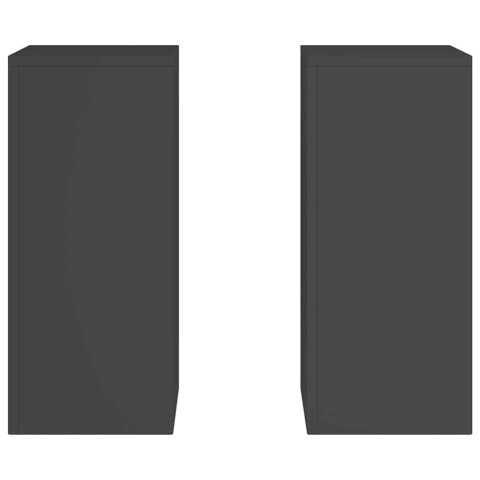 VidaXL Stojak na rośliny 2 pcs Czarny 24 x 24 x 55 cm Stal