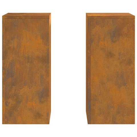 VidaXL Stojak na rośliny 2 pcs Rdzawy 24 x 24 x 55 cm