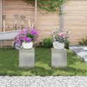 VidaXL Stojak na rośliny 2 pcs Srebrny 24 x 24 x 35 cm