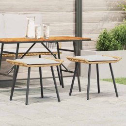 VidaXL Stołek ogrodowy 2 pcs Brązowy 50 x 40 x 45cm Poliester