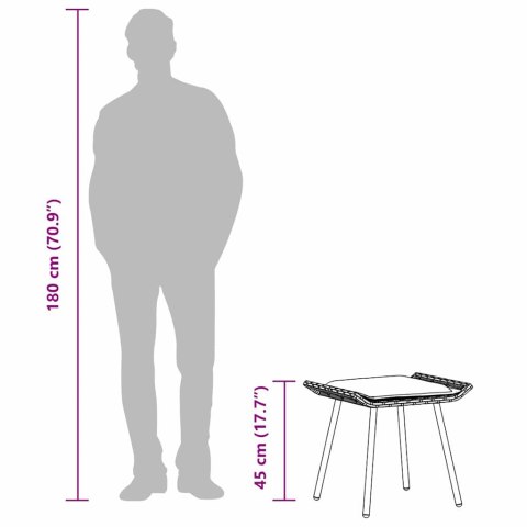 VidaXL Stołek ogrodowy 2 pcs Brązowy 50 x 40 x 45cm Poliester