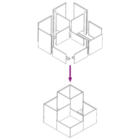 DONICZKA OGRODOWA BIAŁY 80X80X60CM STAL