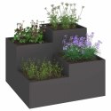 DONICZKA OGRODOWA CZARNY 80X80X60CM STAL