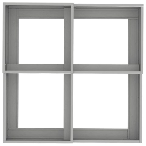 DONICZKA OGRODOWA SREBRNY 100X100X48CM STAL NIERDZEWNA