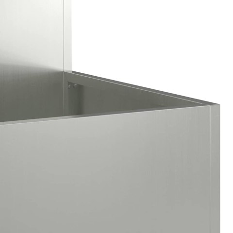 DONICZKA OGRODOWA SREBRNY 80X80X48CM STAL GALWANIZOWANA