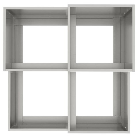 DONICZKA OGRODOWA SREBRNY 80X80X60CM STAL NIERDZEWNA