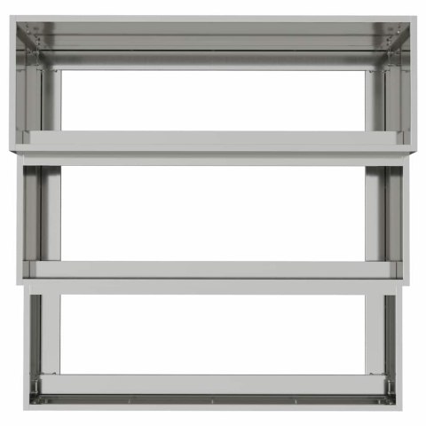 DONICZKA OGRODOWA SREBRNY 90X90X35CM STAL GALWANIZOWANA