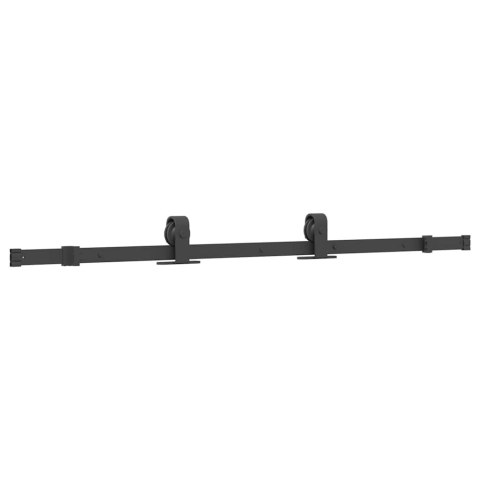 VidaXL Drzwi przesuwne z zestawem okuć czarne 76x205 cm ESG szkło