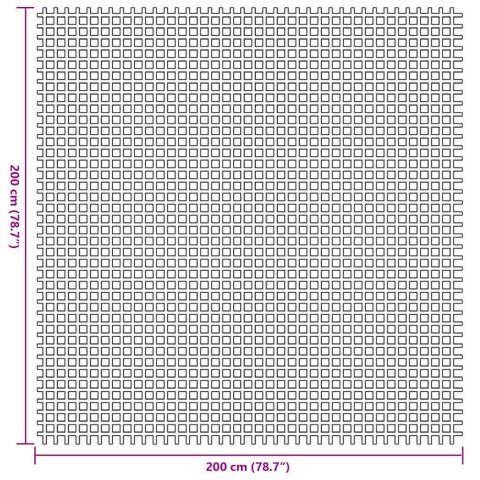 VidaXL Dywan pod namiot Antracyt 200 x 200 cm Poliester
