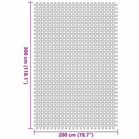 VidaXL Dywan pod namiot Antracyt 300 x 200 cm Poliester