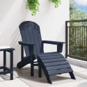 VidaXL Krzesło Adirondack Granatowy 74 x 82 x 92cm HDPE