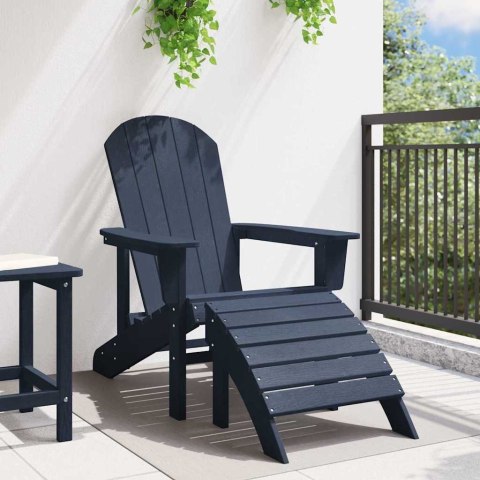VidaXL Krzesło Adirondack Granatowy 74 x 82 x 92cm HDPE