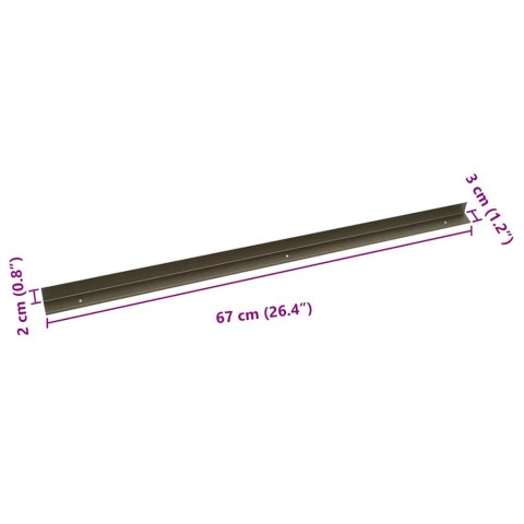 LISTWY SCHODOWE 10 SZT SZAMPAŃSKI 67CM ALUMINIUM