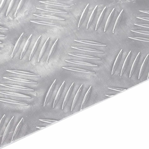 VidaXL Płytki w Szachownicę 2 pcs Srebrny 50 x 30 cm Aluminium