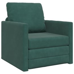 VidaXL Sofa Bed Ciemna zieleń 74 x 77 x 81 cm Aksamit