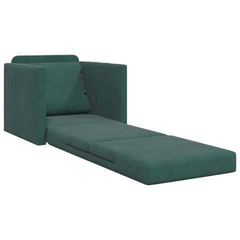 VidaXL Sofa Bed Ciemna zieleń 74 x 77 x 81 cm Aksamit