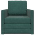 VidaXL Sofa Bed Ciemna zieleń 74 x 77 x 81 cm Aksamit