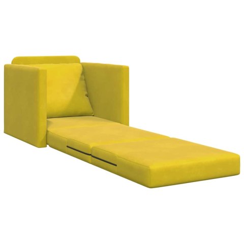 VidaXL Sofa Bed Ciemny Żółty 74 x 77 x 81 cm Aksamit