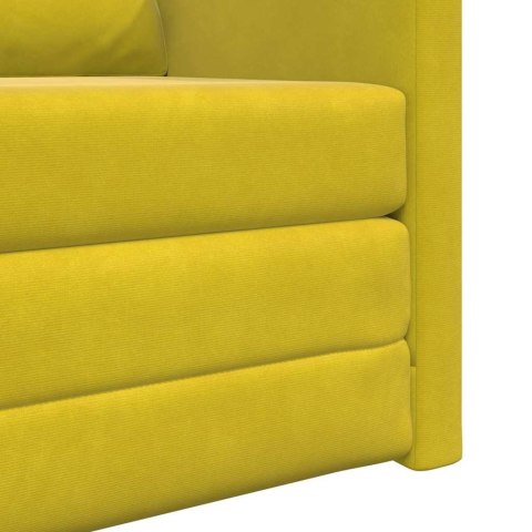 VidaXL Sofa Bed Ciemny Żółty 74 x 77 x 81 cm Aksamit