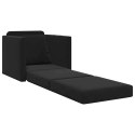 VidaXL Sofa Bed Czarny 74 x 77 x 81 cm Aksamit