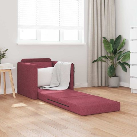 VidaXL Sofa Bed Czerwone wino 74 x 77 x 81 cm Aksamit