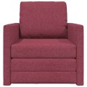 VidaXL Sofa Bed Czerwone wino 74 x 77 x 81 cm Aksamit